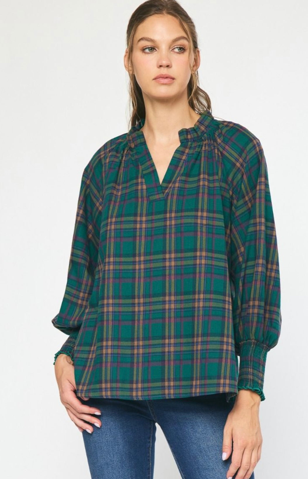 The Greenhouse Plaid Top