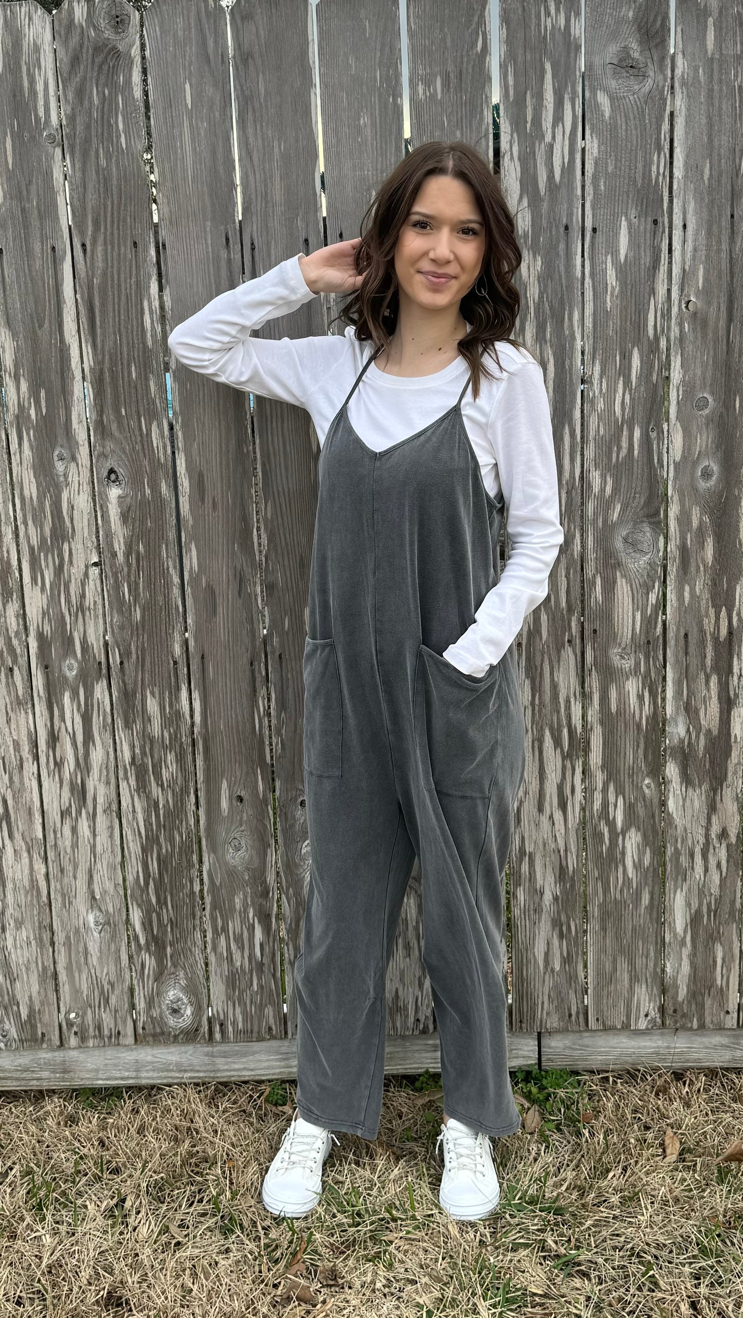 The Mineral Washed Oversized Jumpsuit