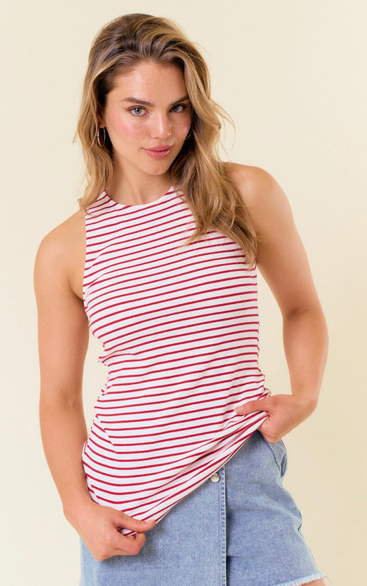 The Red/White Stripe Top