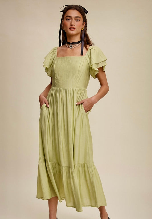The Light Lime Maxi Dress