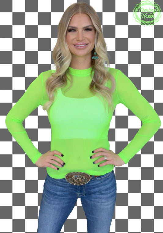 The Meshed Out Neon Green Top